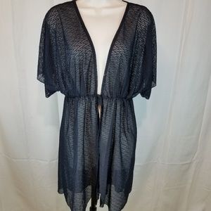 Women's Cover-up Gloria's Fashons Tie Front Black